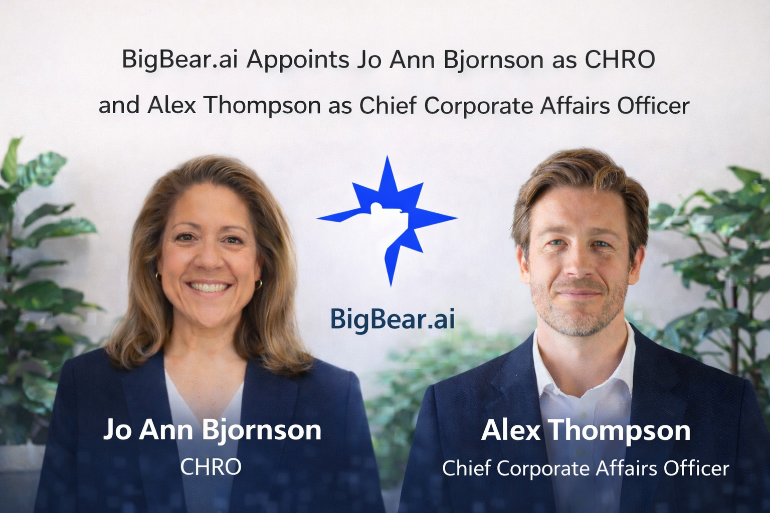 BigBear.ai Appoints Jo Ann Bjornson as CHRO and Alex Thompson as Chief Corporate Affairs Officer